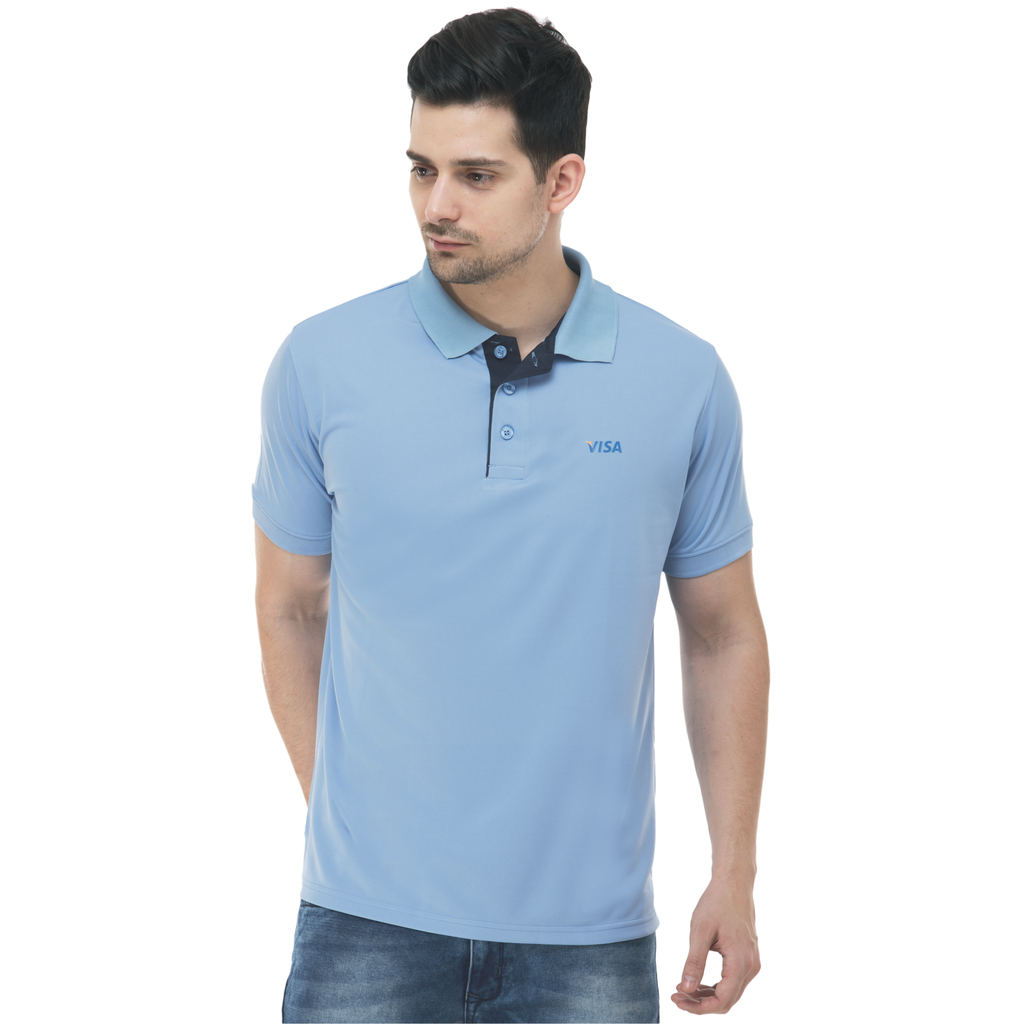 [61103] T-Shirt -Verbose Range Polo ; Contrast Bone ; Fabric : Dot Knit Mesh; Sweat Absorbent