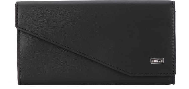[65600] CROSS SPARK LITE FLAP WALLET-BLACK WITH BOX PACKING, SIZE : H : 11 x L : 19 CM