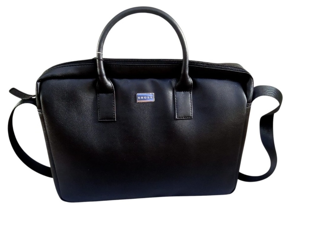 [65602] CROSS VOLT MARK 14" BRIEFCASE WITH POLYCOVER PACKING AND NON WOVEN BAG-BLACK. SIZE : H : 11" x L : 14" x W : 3" Inch