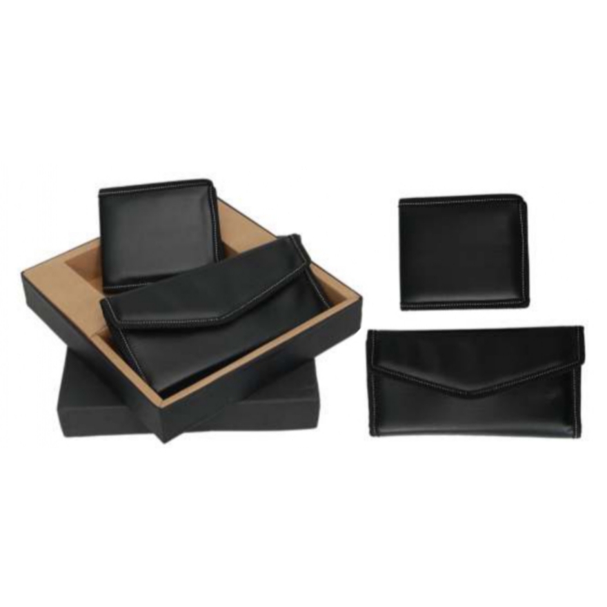 [61180] Unisex Gift Set With Mens Amd Womens Wallets And Box