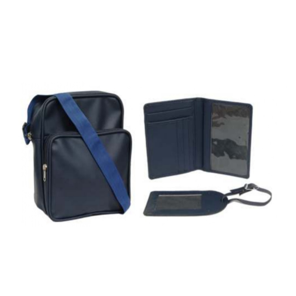 [61187] 4 In 1 Leatherette Set With Diary,Carholder,Pen, Keychain And Box