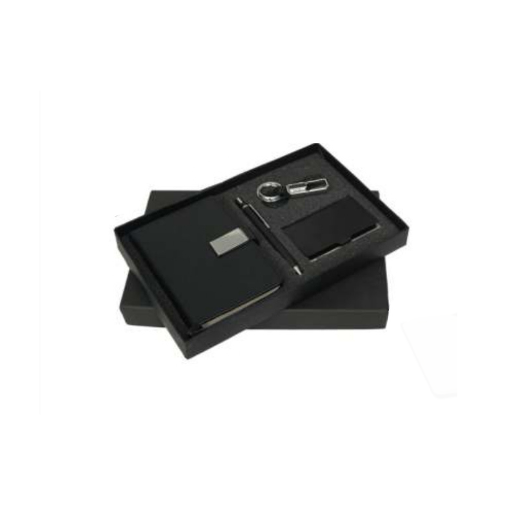 [61195] Set Of 2 In 1 Leather Set Gents Wallet, Key Chain With Box