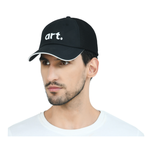 [61240] Cap - (Imported Peak, Imported Fusing) Fabric: Micro Polyster With Mesh (6 Panel) 