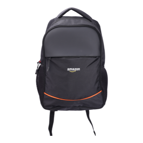 [61247] Bag - Fabric:Nylon 1000Denon + Textured Pu + Contrast Band Type: Bagpack(With Laptop Sleeve) Zipper : Single Primary Zipper(With Front Pocket) Color : Black