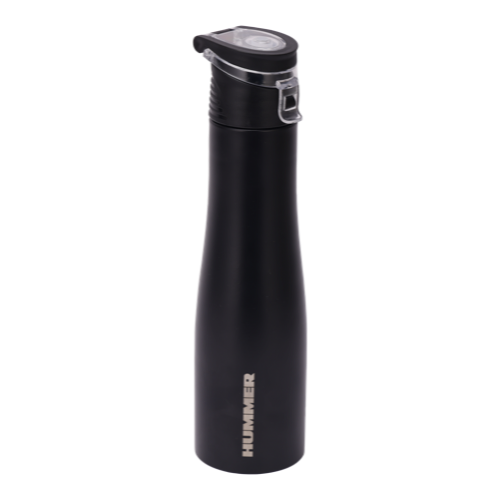 [61357]  Stainless Steel Water Bottle (750 ML) - Vessel Shape, Special Sipper Cap, Food Grade, Matte Finish 