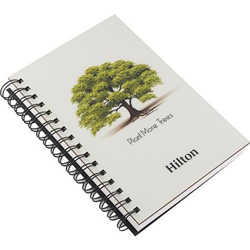 [61487] NOTEBOOK -  Spiral With Corrugated box MDF sheet High Gloss Cover, A5 size MOQ-100pcs