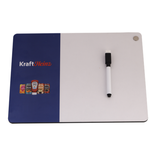 [61520]  MDF White Board With Magnet - With Re-writable Marker + Duster, Poly Packed, A4 Size, ,5mm Thickness