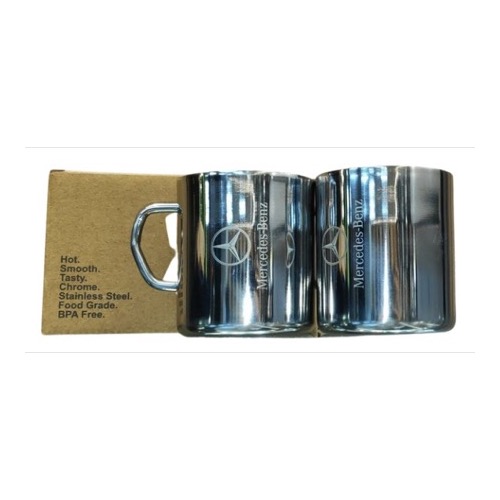 [61530] Double walled cup stainless steel - Set of 2