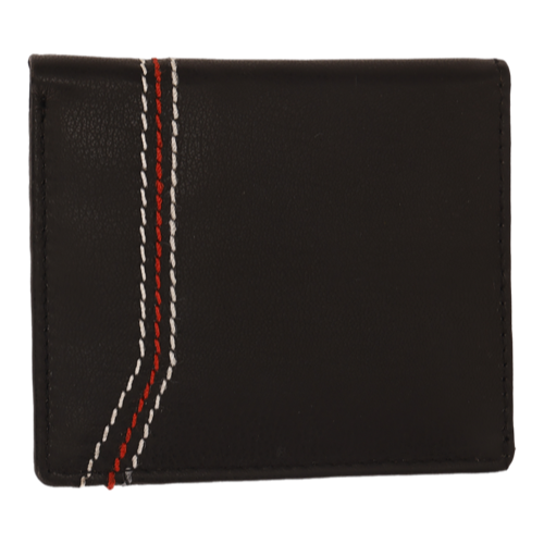 [61542] Audi  | Wallet Cum Card Holder With Rfid Blocker, Fabric : Textured Genuine Leather, Printing : Embossing, Color : Textured Black, Type : 6 Cards + 2 Side Pocket, MOQ : 200