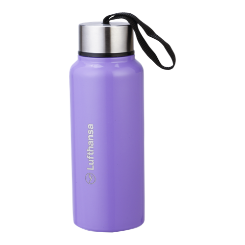 [61549] Stainless Steel Water Bottle (500 ML) - SS Cap With Loop, Food Grade, Durable High Gloss Finish, Easy to Clean
