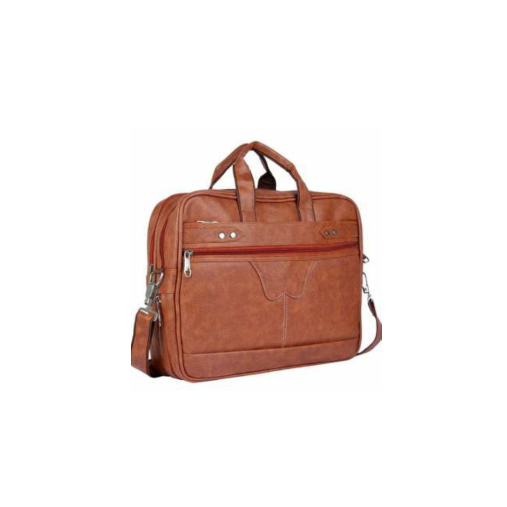 [61574] DOUBLE ZIPPER PU LAPTOP BAG
