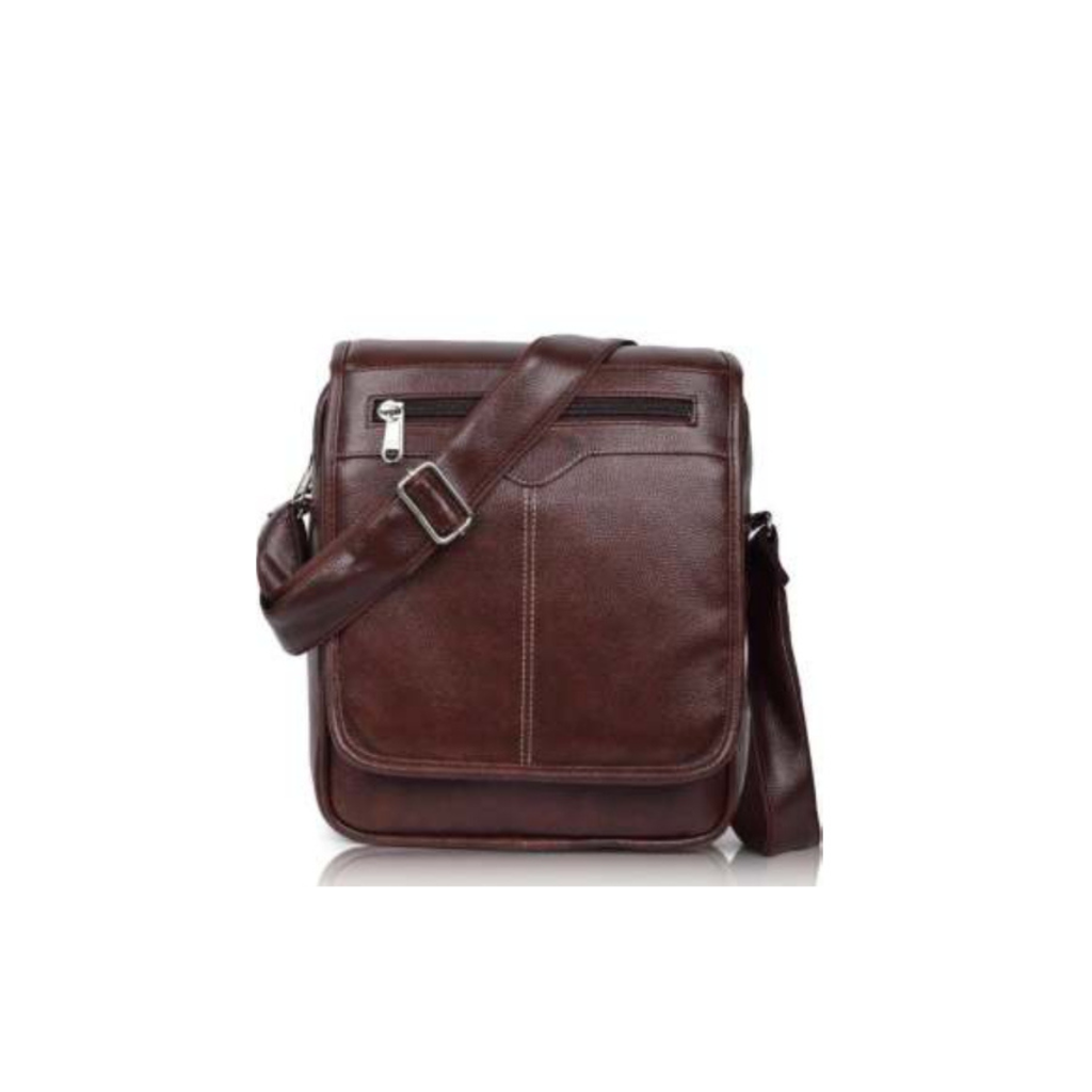 [61588] PU ZIP FLAP SLING BAG
