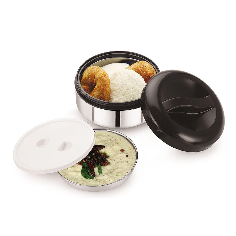 [61852] della ( ss lunch box )* steel inner insulated snack pack