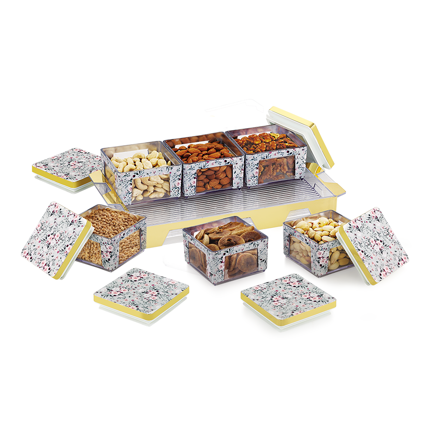 [62050] santino set 6 (with tray) candy tray
