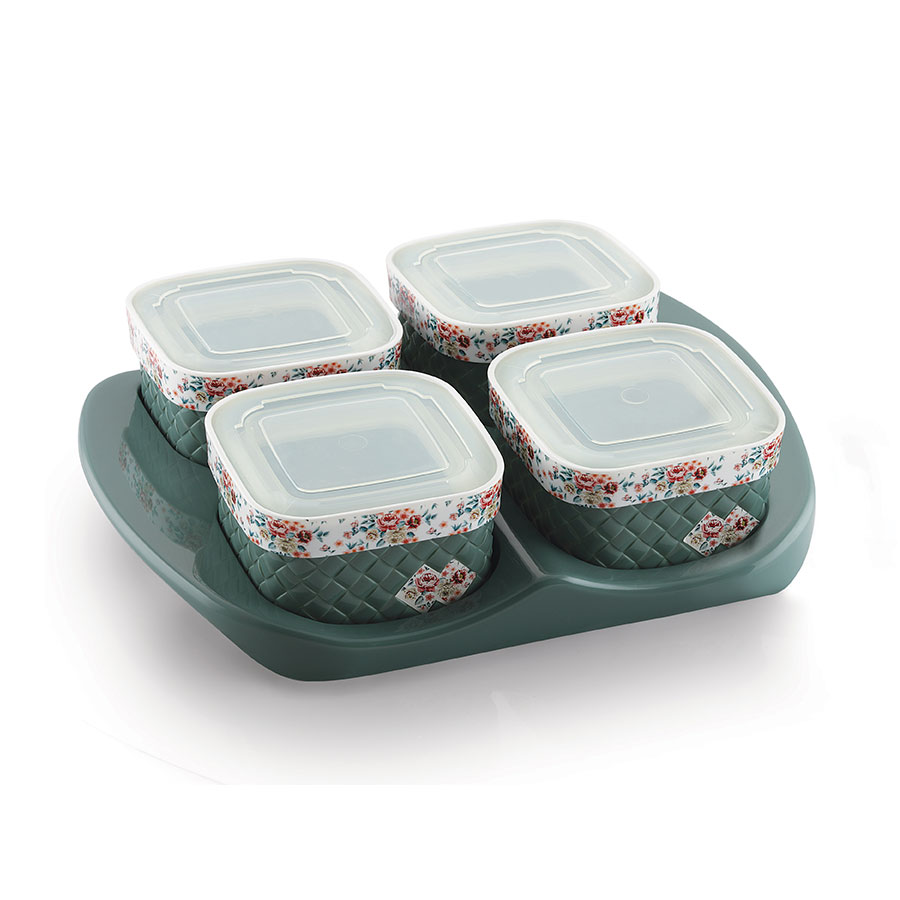 [62059] verbana set 4 (with tray)* candy tray