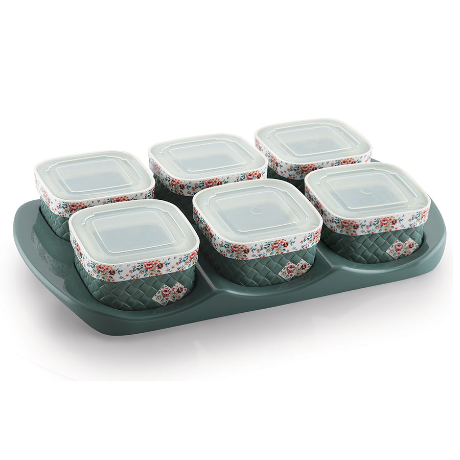 [62060] verbana set 6 (with tray) candy tray