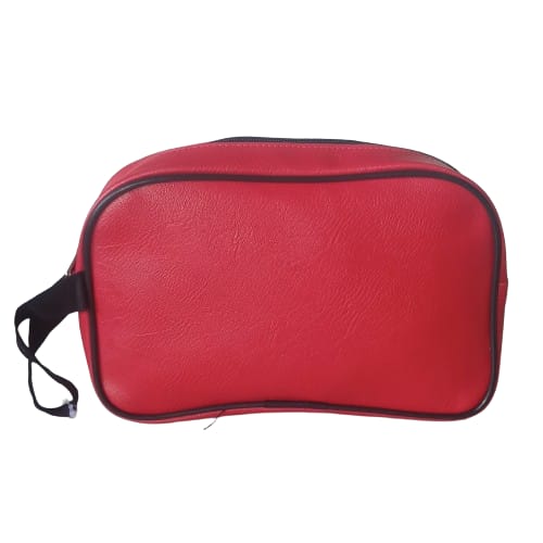 [53331] Hand Pouch - Red Rexine with Single Compartment (16 x 23 x 8 cm)
