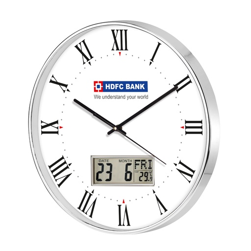 [60024] Digital wall Clock & Sweep Movement - HDFC Bank
