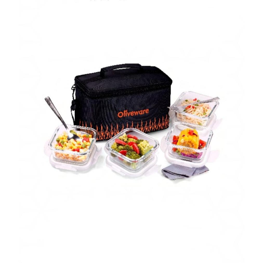 [62219] OLIVIA GLASS LUNCH BOX