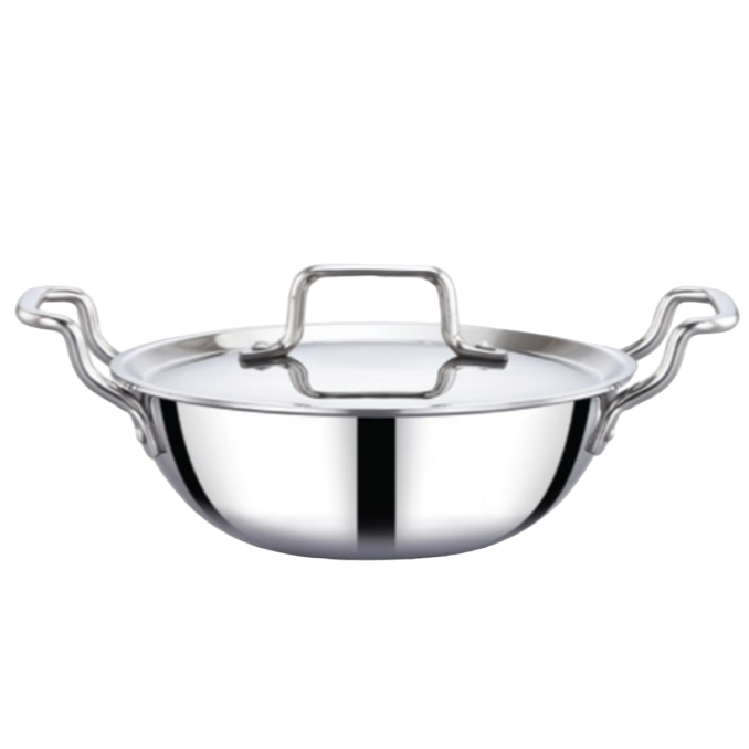 [62390] Triply Kadai With LID- 1.3 Litre