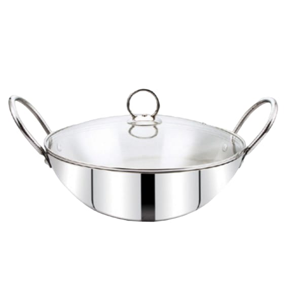 [62463] Kadai With Glass LID - 2 Litre