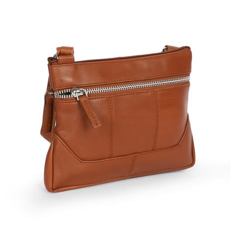 [52278] Genuine Leather Cross Body Sling Bag (15 X 18 X 4 CM)