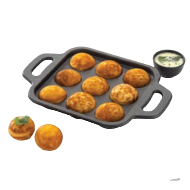 [62500] Cast Iron Traditional Panniyarkal 9 Pits