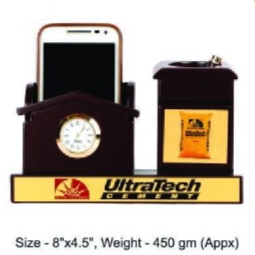 [62529] Revolving Pen Stand With Coaster Plates - Size : 12.7x12 cm, Weight- 600 gm(Appx)