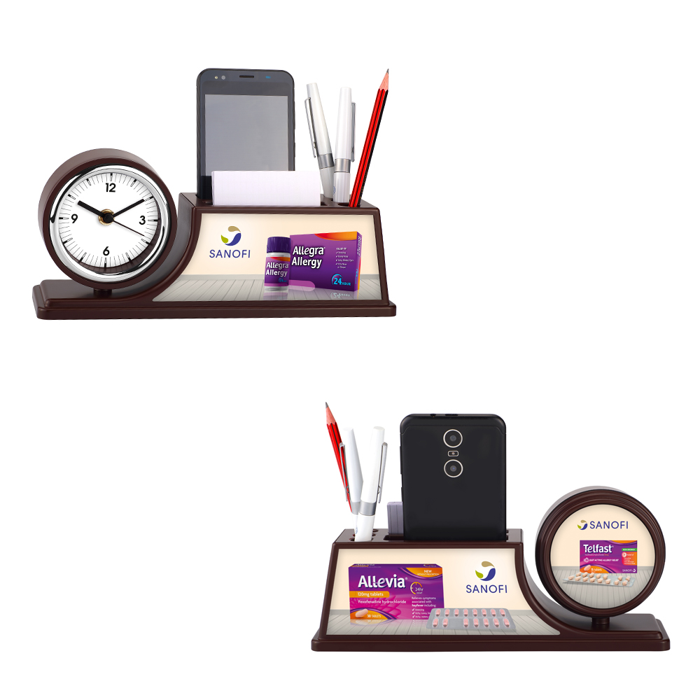 [60120] Rev. Clock & Penstand - Multipurpose - Sanofi