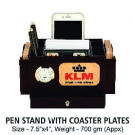 [62566] Pen Stand With Coaster Plates - Size : 19*10 cm, Weight- 700 gm(Appx)