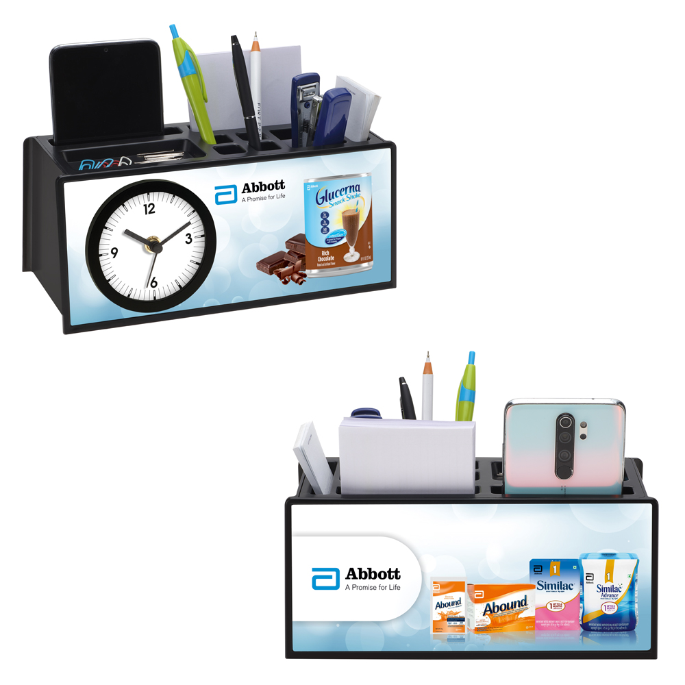 [60124] Penstand With Clock - Multipurpose - Abbott