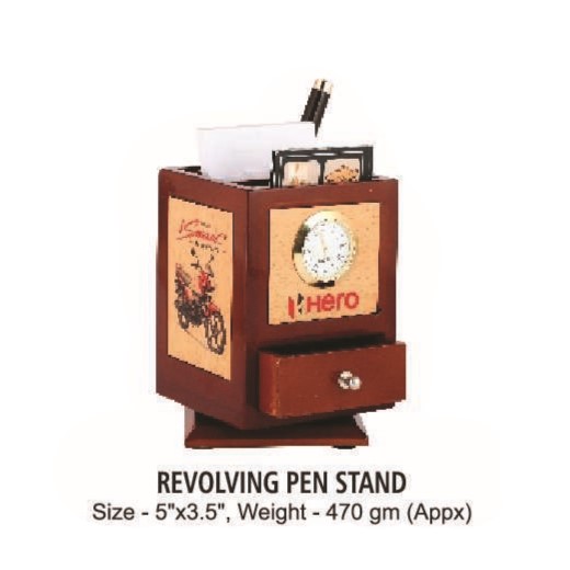 [62599] Revolving Pen Stand - Size : 12.7x8.8 cm, Weight- 470 gm(Appx)