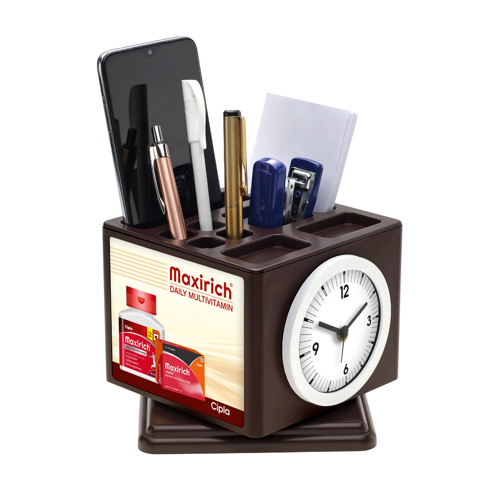 [60127] Rev. Pensatnd With Clock - Multipurpose - Maxirich