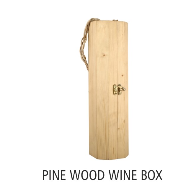 [62622] Pine Wood Wine Box