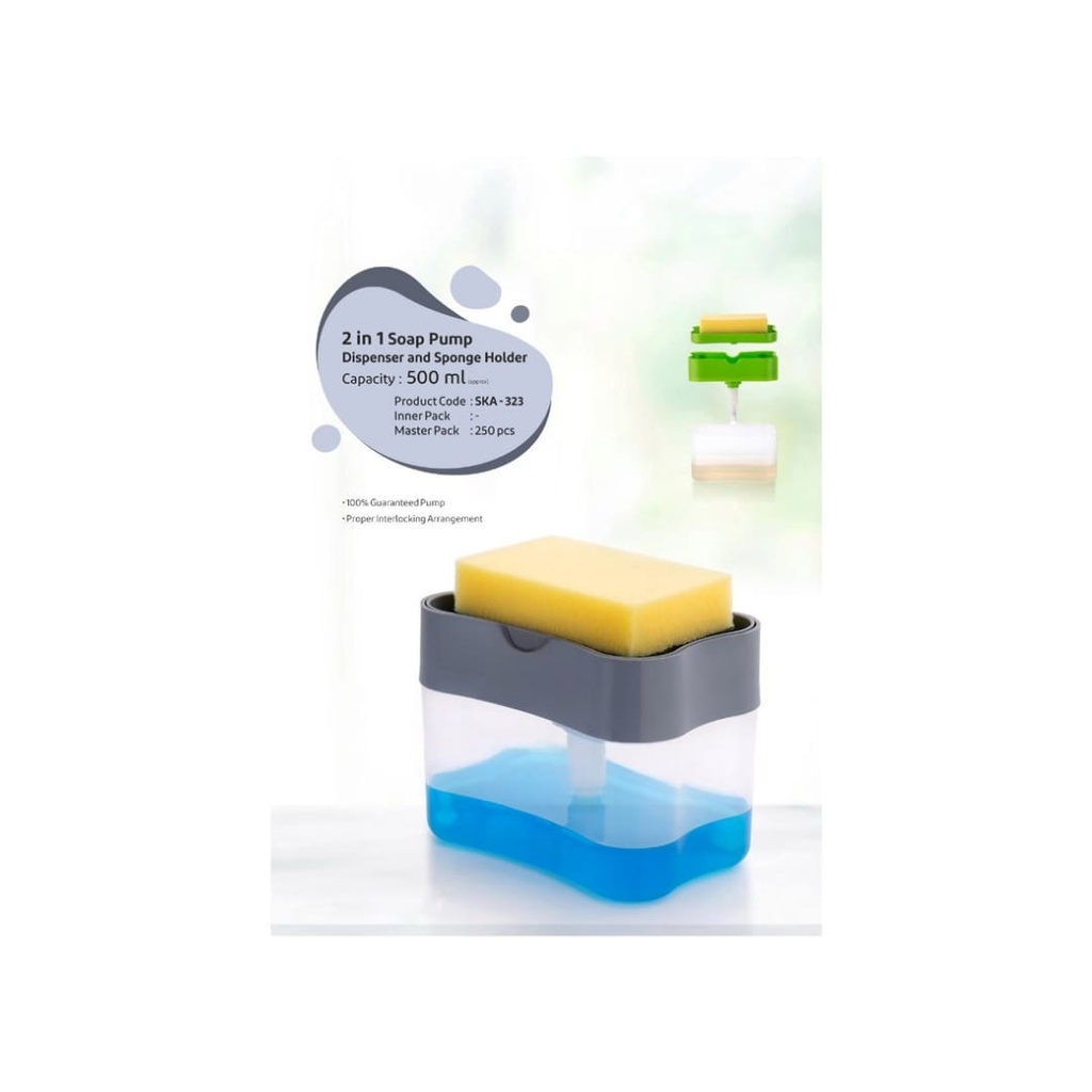 [62669] 2 In 1 Soap Pump Dispenser - 500ML