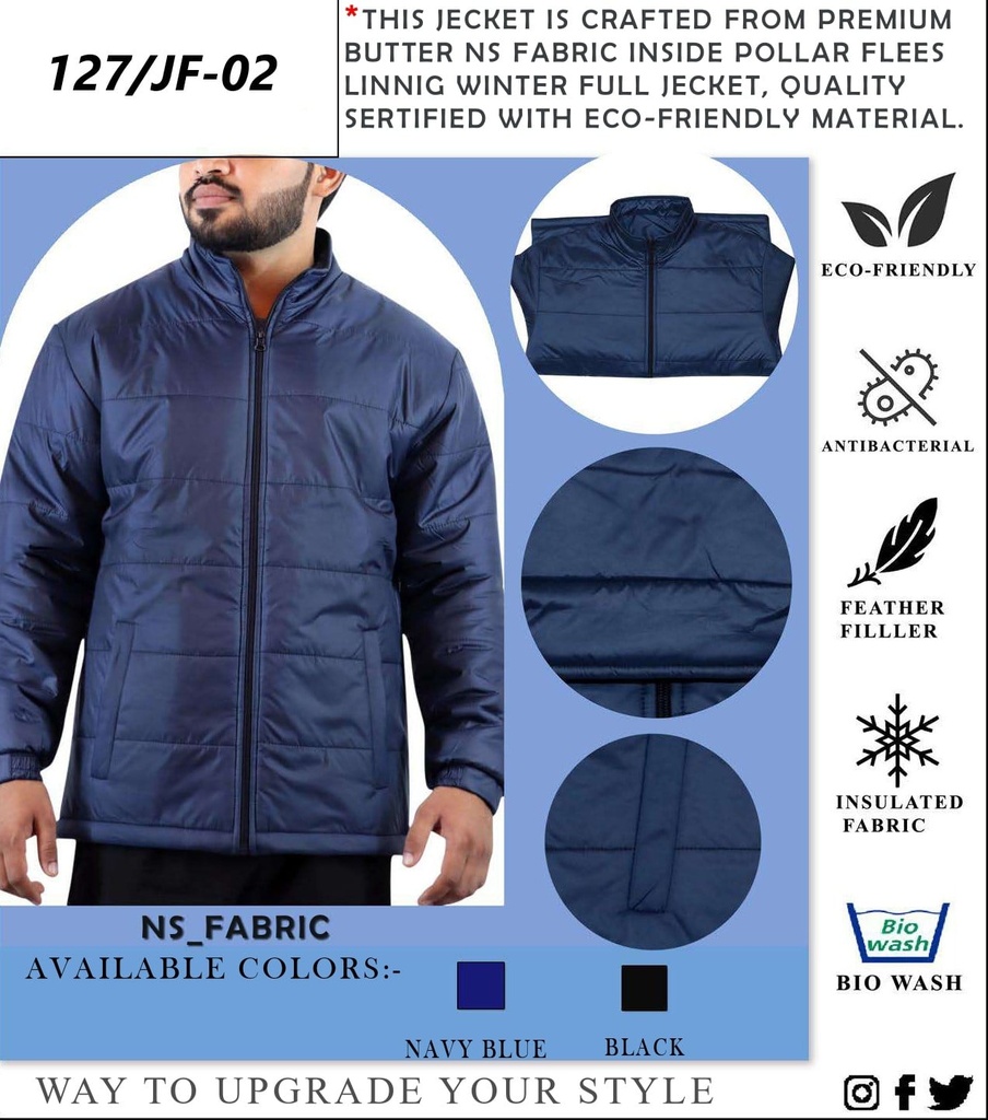 [62720] Jacket Full Sleeve Premium Butter NS Fabric Polar Fleece Inside