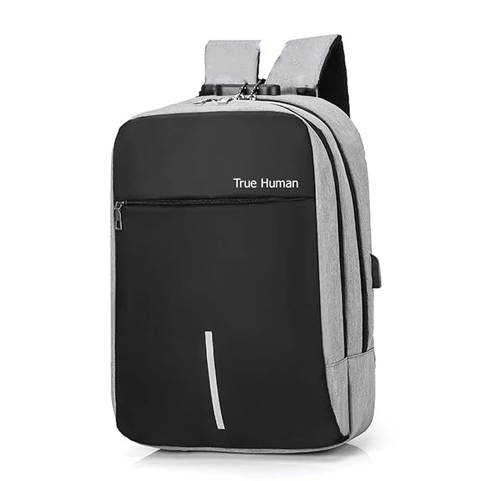 [55854] Anti-Theft Laptop Backpack with USB Charging Port, Combination Lock and Reflective Printing ( 42 x 32 
 x 13 cm)