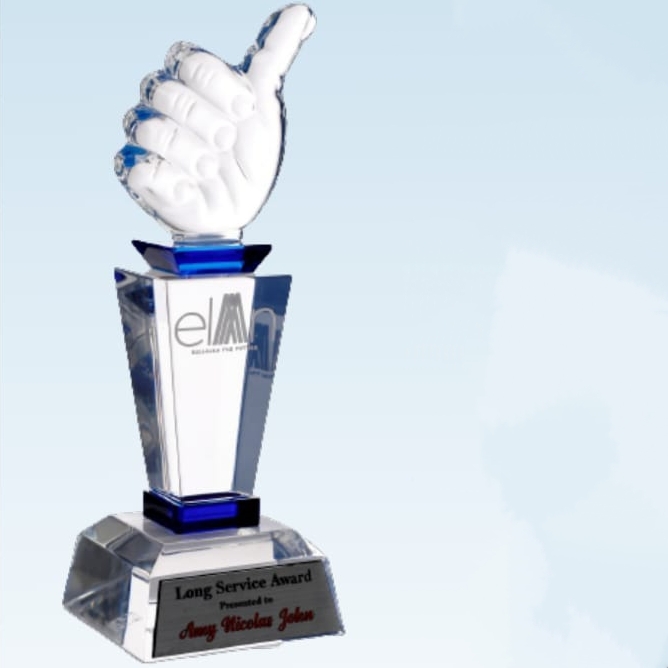 [60404] 8" Thumbs Up Acrylic memento 