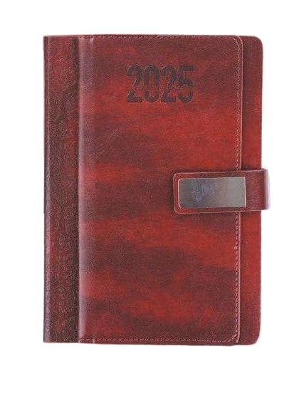 [62995] DIARY - A5 1 DT. MEHROON IMPORTED PU WITH CARD FLAP