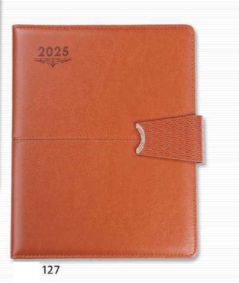 [62998] DIARY - NESCAFE 1DT. IMPORTED TAN PU NATURAL GRAINING WITH LUPPI FITTING