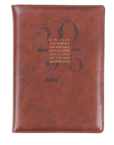 [63004] DIARY - A5 1DT. BROWN IMPORTED P.U