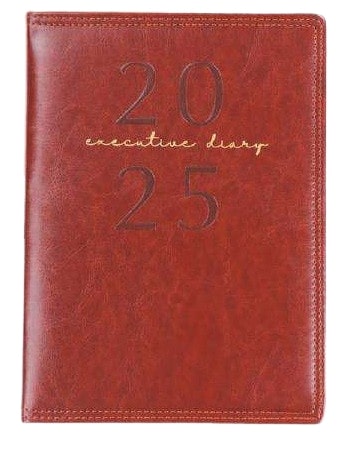 [63009] DIARY - A5 1DT. BROWN IMPORTED P.U