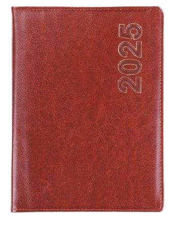 [63010] DIARY - A5 1DT. BROWN IMPORTED P.U SIDE DESIGN