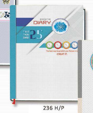 [63034] DIARY - A5 1DT. WHITE PREMIUM - M/CUT